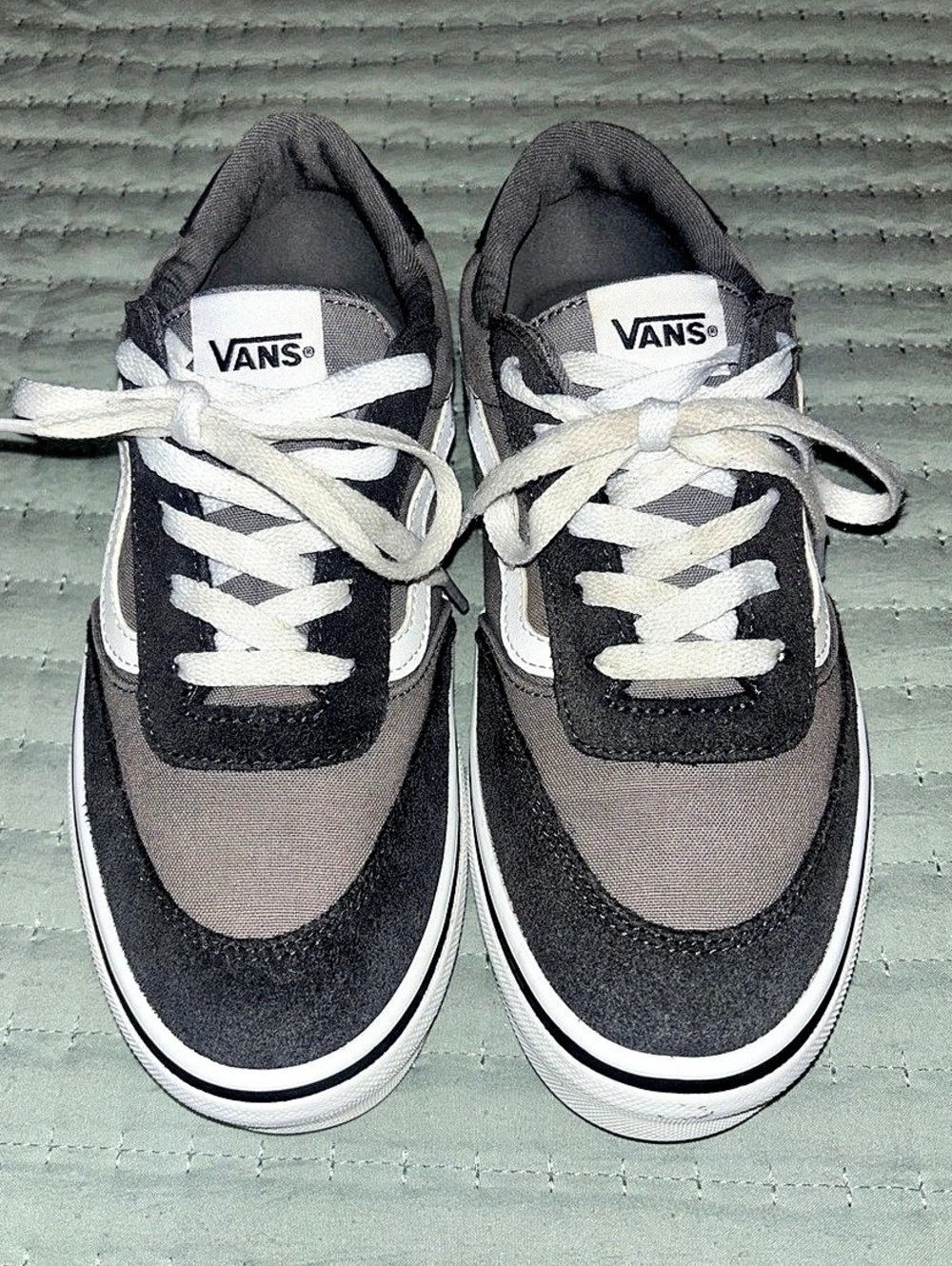 Vans Old Skool Two-Tone Suede Skate Shoes - Grey -